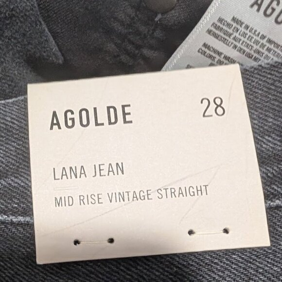 NWT Agolde | Lana Mid-Rise Vintage Straight Jeans in Disorder - Picture 7 of 14